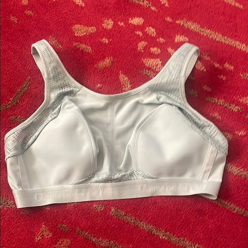 Women’s Light Green Glamorise Sport Bra, Sz 40D